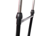 Dual-bar Vertical & Horizontal Stretching Stand Clothes Rack with Shoe Shelf YJ-04 Black & Silver 95408394