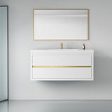 48" Wall-Mounted Bathroom Vanity with Sink, Floating Bathroom Storage Cabinet with Stone Resin W1573P211175