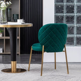 Amoa Contemporary Velvet Upholstery Dining Chair, Green T2574P164530