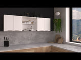 Wall cabinet 24" H, four Doors, with internal Shelves and internal plate and glass organizer, B097133120