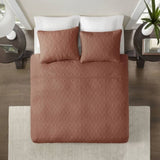 3 Piece Reversible Quilt Set Clay Red Full/Queen B035P266675