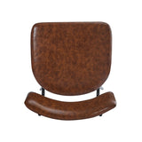 ZUN 26''Retro Swivel Counter Stools Set of 2,Brown Counter Stools with iron Frame,PU Sponge N780P199991B