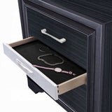 Contemporary Black Finish Storage Drawers Nightstand Wooden Bedroom Furniture 1pc B2741P321726