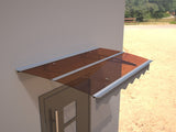DA5934C Series Door Window Awning Made of 0.137 Inch Thick Crystal Solid Polycarbonate Sheet and W2205P180069