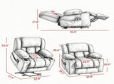 Dual Motor Power Lift Recliner Chair, 180&deg Flat Recline with Massage & Heat, Wide Seat for 29845335