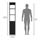 Parks Linen Bathroom Storage Cabinet with one Doors, Tall Bathroom Cabinet with 6 Shelves, for B070P188843