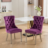Nikki Collection Modern, High-end Tufted Solid Wood Contemporary Velvet Upholstered Dining Chair W1143P151489