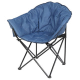 ZUN Camping Chair Blue Alloy Steel 60160598