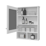 Poston Medicine Cabinet With a Door And Included Mirror, White B128P237156