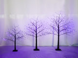 3 Pac Christmas Tree with Purple Lights, 4FT 5FT and 6FT, Lighted Black Tree for Christmas PX283443AAF