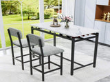 Kitchen Table Set, Dining Table and Chairs for 2, 3 Piece Dining Room Table Set with 2 Upholstered 05790443