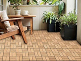 Wood Plastic Composite Deck Tiles Set of 20pcs, Composite Decking Resist Rust, Water, Weather, W2805P205354