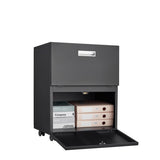 Office furniture Copier Cabinet black 2 door steel copier stand mobile pedestal file Printer Stand W1247P160443