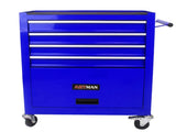 4 DRAWERS MULTIFUNCTIONAL TOOL CART WITH WHEELS-BLUE W110280933
