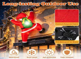5.9 FT Hanging Climbing Santa Inflatable Christmas Decoration with Built-in LED Lights, Polyester 43893817