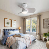 23 Inch Indoor Ceiling Fan With 3 Color Dimmable 3 ABS Blades Remote Control Reversible DC Motor W934P264724