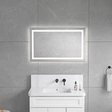 40 x 24 Inch LED Bathroom Mirror with Front and Backlight, Wall Mounted Vanity Mirror with Aluminum W2287P310324