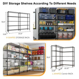 58''W Adjustable Storage Shelves 1500LBS NSF Wire Shelving Unit 5 Tier Metal Shelving for Storage 27764332