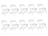 10pcs Injection Molding Classic Garden Plastic Folding Chair White 18735770