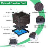 Raised Garden Bed Planter for Outdoor Plants Plastic Planters Box Elevated Garden Boxes Plant Pots 12856471