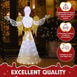 4.5FT Lighted Christmas Angel Outdoor Decoration, Weather Proof Angel with Wings Christmas Ornament 65484687