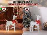 3-Piece Lighted Christmas Reindeer Set Outdoor Decorations, Weather Proof Sparkling Deer 84653913