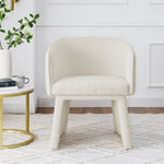 ZUN Modern style simple and elegant chair, beige leisure chair, suitable for dining/bedroom/living W487P186354