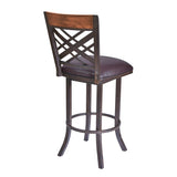 Tahiti 30" Barstool in Auburn Bay finish with Brown Pu upholstery B2736P354272
