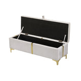 Elegant Upholstered Storage Ottoman,Storage Bench with Metal Legs for Bedroom,Living Room,Fully N733P207788A