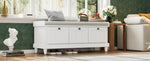 ZUN TREXM Classic Storage Bench with Cushioned Seat and Three Drawers for Entryway and Living Room N715P207812K