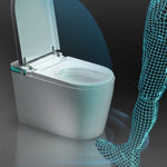 ZUN Smart Toilet with 85MM Wider Bidet Seat, Smart Toilet with Bidet Built in, Voice Control, Bubble W1872115355