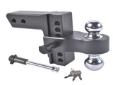 Adjustable Trailer Hitch for 2.5-In Receiver 6-In Drop/Rise Aluminum Drop Hitch 18500LBS Dual-Ball 68272432