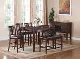 Simple Contemporary Set of 2 Counter Height Chairs Brown Finish Dining Seating Cushion Chair Unique B01157356