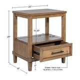 Woven Cane Nightstand B035P256573