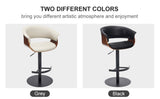 Faux Leather Wooden Adjustable Bar Stools, 360 Degree Swivel Bar Chair with Backs,Bar height Couner W2195P414780