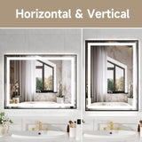 24x32" Black Tempered MirrorDual LED Light StripsFront and Back Lighting T3177P320573