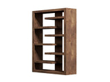 72 inch high 6-shelf Bookcase, No Assembly Required, Whiskey Finish B108P160199