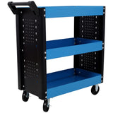 3 Tier Rolling Tool Cart on Wheels,Heavy Duty Utility Tool Cart with Pegboard for Repair Shop, W465P146341