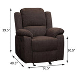 Brown Pillow Top Arms Glider Recliner B062P184512