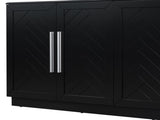 TREXM Sideboard Buffet Cabinet with Storage, Buffet Cabinet with Adjustable Shelves and Silver N715P192557B