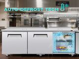 Orikool 72M IN Commercial Refrigerators Sandwich&Salad Prep Table with a Butcher Block Cutting W2095P410619