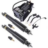Pair Rear Shock Absorbers Air Compressor Pump Set For Cadillac Escalade Chevrolet Suburban Tahoe 84710593