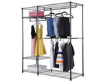 4 Tiers Clothing Storage Rack Black 68989298