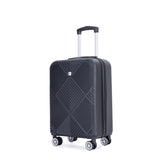 4-piece ABS lightweight suitcase, 14 inch makeup box, aircraft wheels BLACK W284P149254