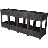 Planter Raised Beds - Elevated Planter Garden Box with Drainage Plug Raised Garden Beds for W465P187520