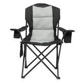 ZUN 35*22*41in Camping Chair Fishing Chair Folding Chair Black Gray 29352425