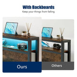 Full Size Metal Bed Frame with Headboard and Footboard, LED Lighting, Black Heavy Duty Mattress W1903P314002