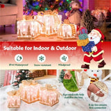 3 PCS Lighted Christmas Gift Box Christmas Decoration 68166477
