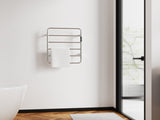 18.7" Heated Towel Rack for Bathroom,Wall Mounted with Intelligent Touch Screen Timer, 6-Bar Towel 60822670