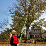2-in-1 Manual Pole Saw 8.23-15.12FT Extendable Tree Pruner - SK5 Steel Pruner, Double-Hooked Saw 41775152